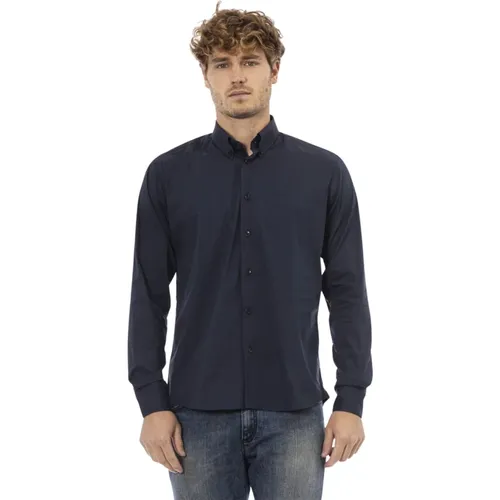 Button-down Hemd - Kurzer Kragen - Vordere Knopfleiste , Herren, Größe: 2XL - Baldinini - Modalova