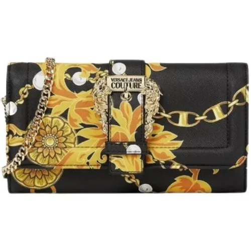 Baroque Chain Wallet , female, Sizes: ONE SIZE - Versace - Modalova