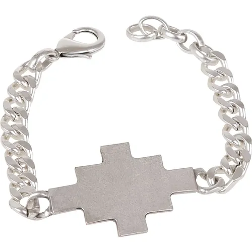 Silbernes Kreuz Armband , Herren, Größe: ONE Size - Marcelo Burlon - Modalova