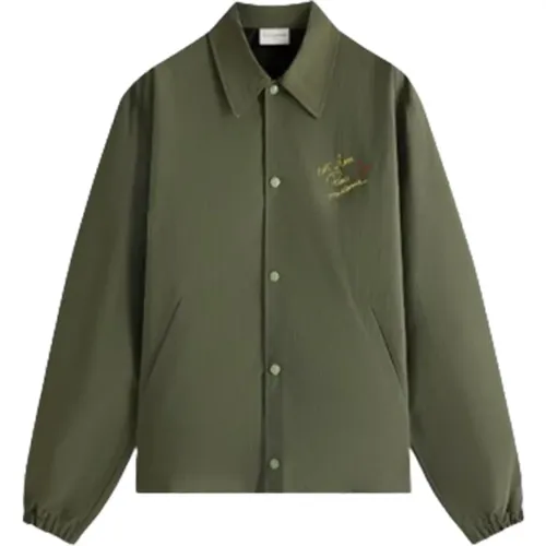 Slogan Sketch Jacket in Khaki , male, Sizes: L, M, XL, S - Drole de Monsieur - Modalova