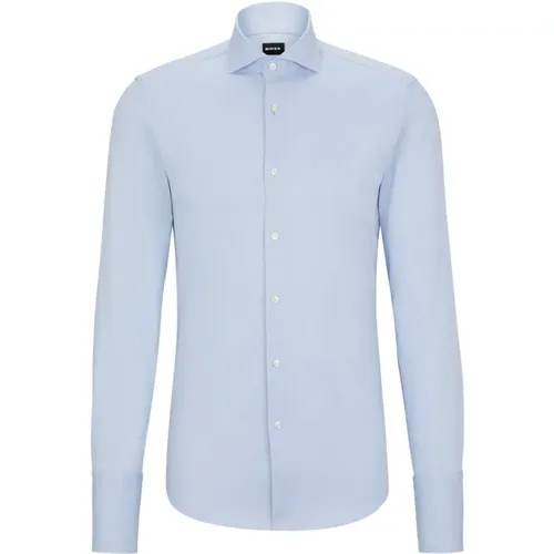 Slim Fit Stretch Cotton Shirt with Classy Details , male, Sizes: 2XL, XL, M, 3XL - Hugo Boss - Modalova