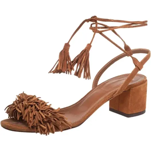 Pre-owned Wildleder sandals , Damen, Größe: 36 EU - Aquazzura Pre-owned - Modalova