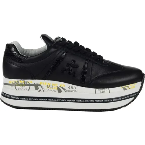 Schwarze Str-Sneakers mit Plateausohle - Premiata - Modalova