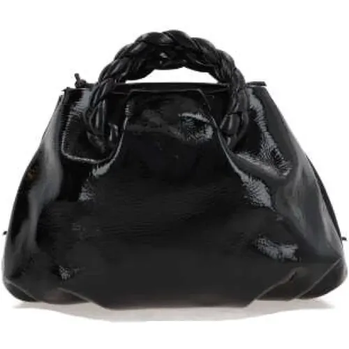 Crinkled Leather Handbag , female, Sizes: ONE SIZE - Hereu - Modalova