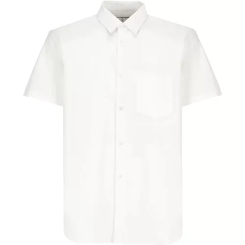 Weißes Hemd mit Kragen und Knöpfen , Herren, Größe: L - Comme des Garçons - Modalova
