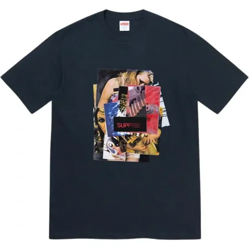 Exclusive Navy Tee Stack , male, Sizes: S, XL, M, L - Supreme - Modalova