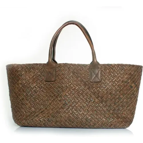 Pre-owned Leather shoppers , female, Sizes: ONE SIZE - Bottega Veneta Vintage - Modalova