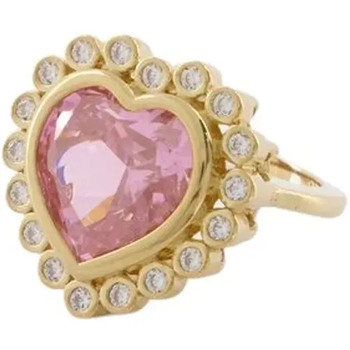 Heart Ring, /Gold Plated , female, Sizes: 54 MM, 52 MM - Numbering - Modalova