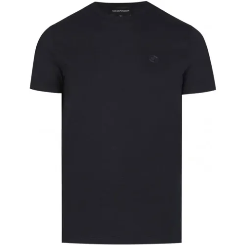 Essentials Baumwoll T-Shirt Navy , Herren, Größe: 2XL - Emporio Armani - Modalova