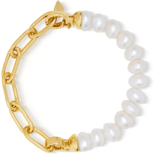 Women`s Duo Bracelet With Pearls , female, Sizes: M, S - Nialaya - Modalova