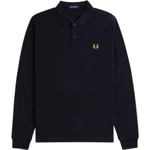 Langarm Tennis Polo Shirt , Herren, Größe: 2XL - Fred Perry - Modalova