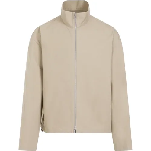 Grey Cotton Jacket Boxy Shape , male, Sizes: L, M - Jil Sander - Modalova