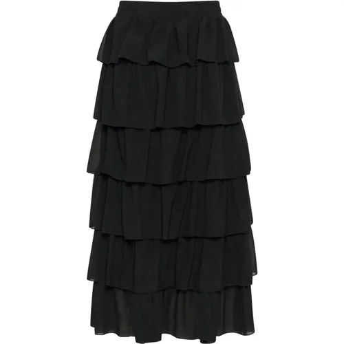 Feminine Midi Skirt Deep , female, Sizes: S, M, 3XL, 2XL, L, XS, XL - Kaffe - Modalova