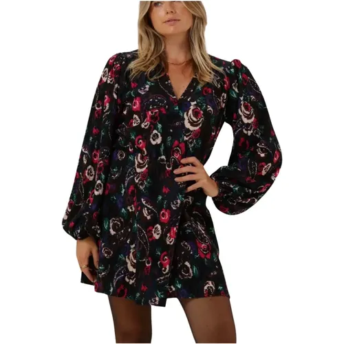 Paisley Flower Mini Kleid Schwarz - ALIX The Label - Modalova