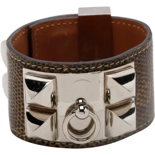 Pre-owned Leather bracelets , female, Sizes: ONE SIZE - Hermès Vintage - Modalova