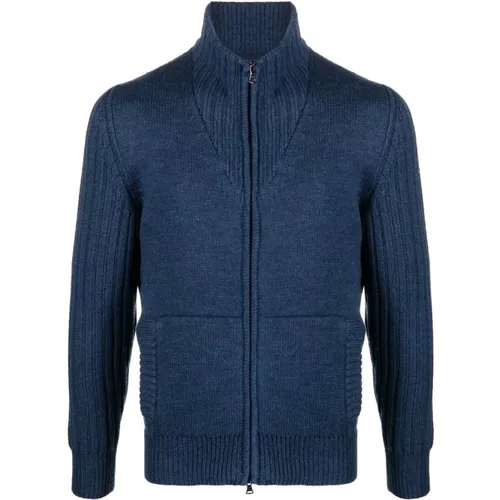 Zip Cardigan for Men , male, Sizes: M, S, 3XL, 2XL - PAUL & SHARK - Modalova