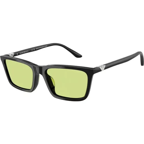 Ea4239U Sunglasses Green Lenses , unisex, Sizes: 55 MM - Emporio Armani - Modalova