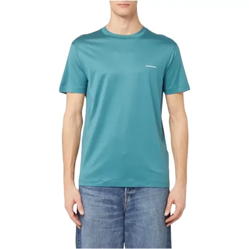 Herren Micro Logo T-shirt Essentials , Herren, Größe: L - Emporio Armani - Modalova