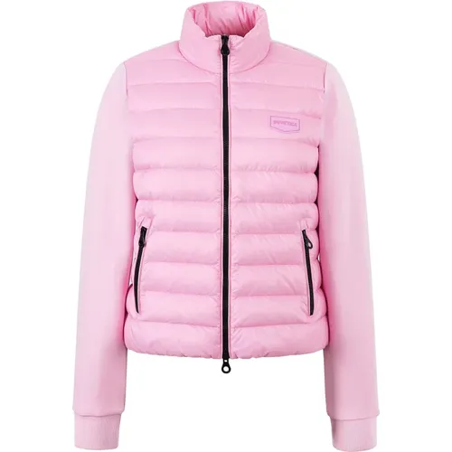 Hoher Kragen Hybrid Daunenjacke Hellrosa , Damen, Größe: 2XS - duvetica - Modalova