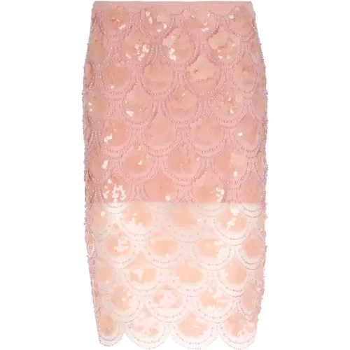 Sequin Skirt with Rear Zip , female, Sizes: L, S, XS, M - Rotate Birger Christensen - Modalova