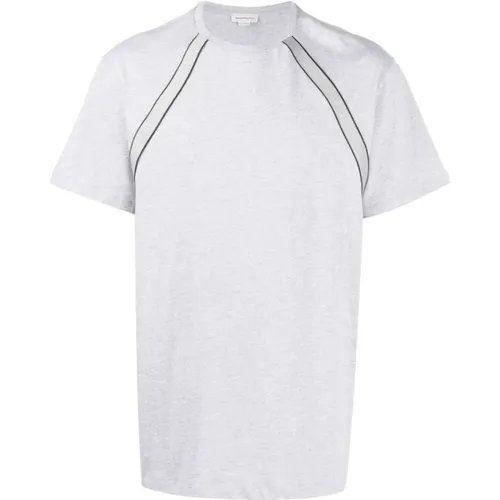 Logo Jersey Cotton T-shirt with Short Sleeves , male, Sizes: L, M, XL, S - alexander mcqueen - Modalova