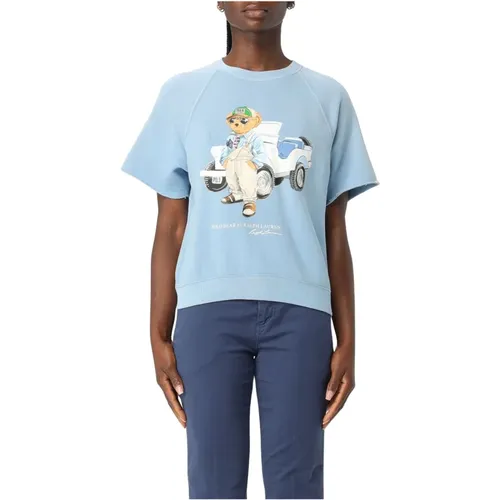 Bären Grafik T-Shirt , Damen, Größe: M - Polo Ralph Lauren - Modalova