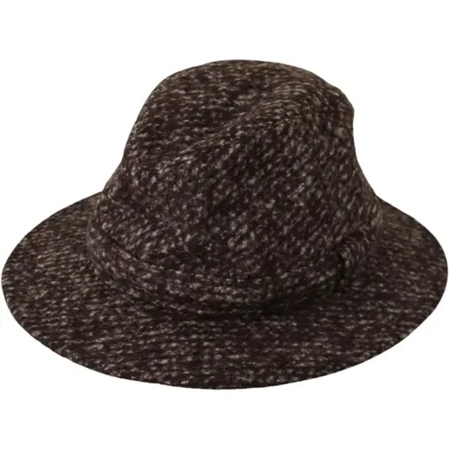 Grauer Melange Texturierter Tweed Hut , Damen, Größe: 59 CM - Dolce & Gabbana - Modalova