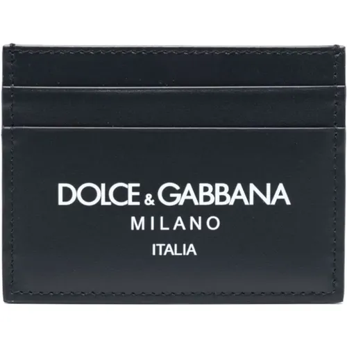 Lederbrieftaschen mit Logodruck , Herren, Größe: ONE Size - Dolce & Gabbana - Modalova