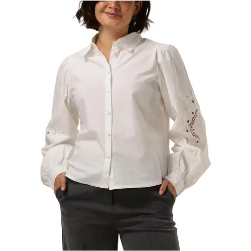 Elegante Weiße Bluse für Frauen , Damen, Größe: M - Y.A.S - Modalova