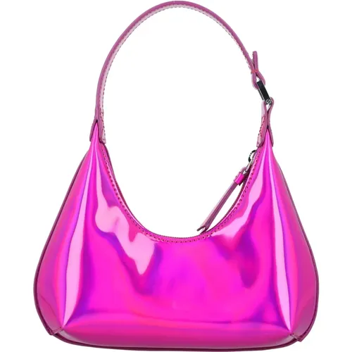 Fuchsia Leather Handle Handbag , female, Sizes: ONE SIZE - By FAR - Modalova