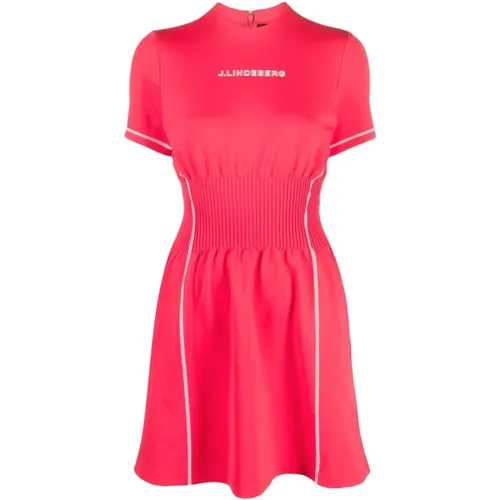 Rosa Krystal Casual Mini Kleid , Damen, Größe: S - J.LINDEBERG - Modalova