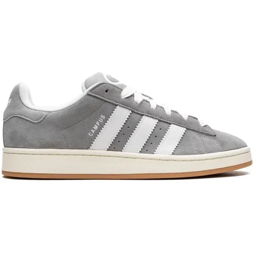 Graue Campus Sneakers Weiße Braune Sohle , Herren, Größe: 44 1/2 EU - Adidas - Modalova