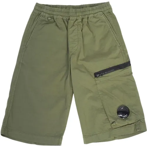 Grüne Shorts mit elastischem Bund und Seitentaschen - C.P. Company - Modalova