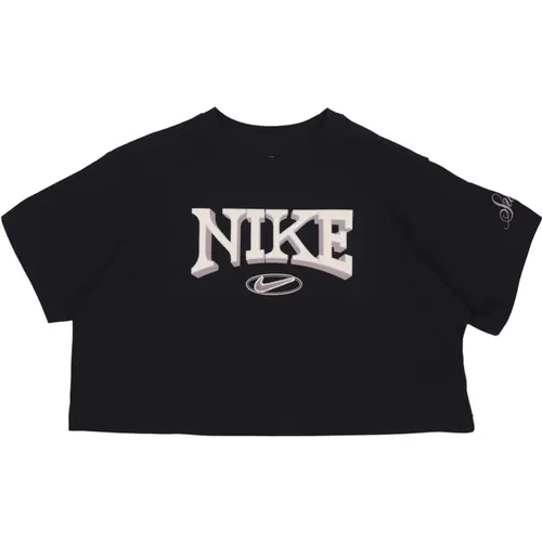 Damen Sportswear Varsity Tee Schwarz , Damen, Größe: S - Nike - Modalova