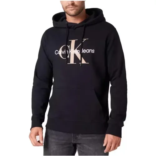 Seasonal Monologo Regular Sweatshirt , male, Sizes: M, 2XL, L, XL - Calvin Klein - Modalova