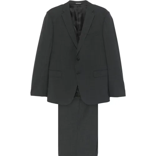 Classic Wool Suit with 2 Buttons , male, Sizes: M, L, S, XL, 2XL, 3XL - Emporio Armani - Modalova