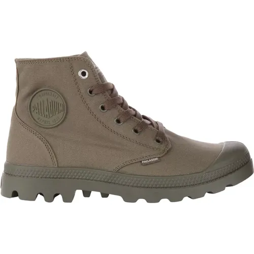 Monochrome Olive Military Boots , male, Sizes: 3 UK, 13 UK, 6 UK, 8 UK, 9 UK, 7 UK, 12 UK, 4 UK, 10 1/2 UK - Palladium - Modalova