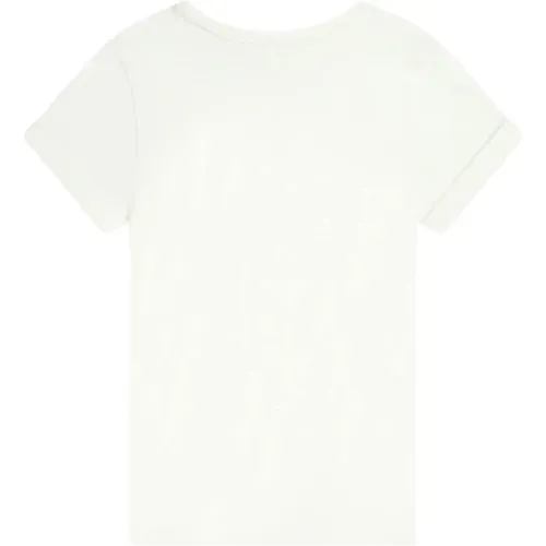 Besticktes Weißes T-Shirt Jersey Kurzarm - Chloé - Modalova