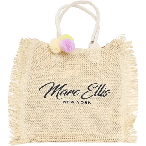 Strandtasche mit Fransen , Damen, Größe: ONE Size - Marc Ellis - Modalova
