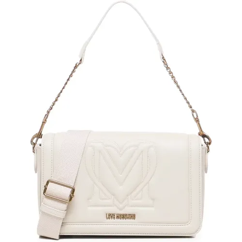Shoulder Bag with Gold Logo , female, Sizes: ONE SIZE - Love Moschino - Modalova
