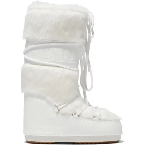 Faux Fur Snow Boots with PVC Base , female, Sizes: 2 UK, 6 UK, 9 UK - moon boot - Modalova