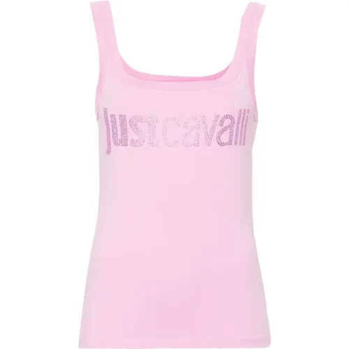Jersey Stretch Top , female, Sizes: XS - Just Cavalli - Modalova