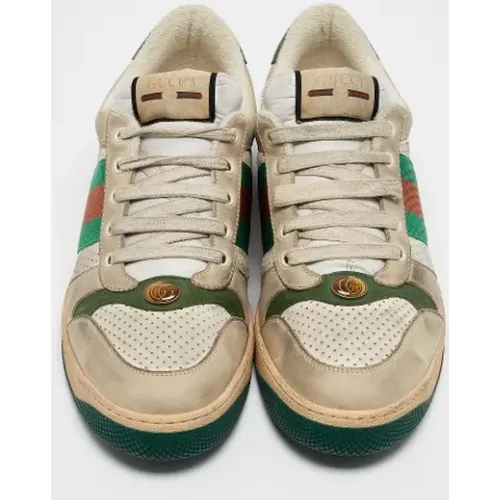 Pre-owned Leather sneakers , male, Sizes: 9 UK - Gucci Vintage - Modalova