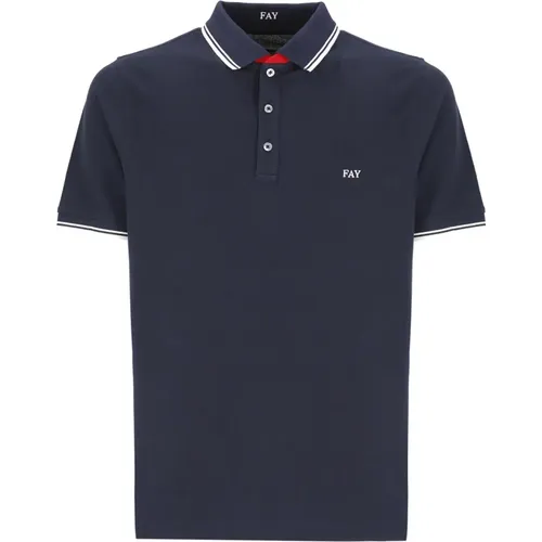 Polo Shirts , Herren, Größe: L - Fay - Modalova