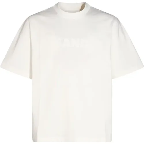 Cotton T-shirt with Frontal Print , male, Sizes: XL, S, XS, L, M, 2XL - Jil Sander - Modalova