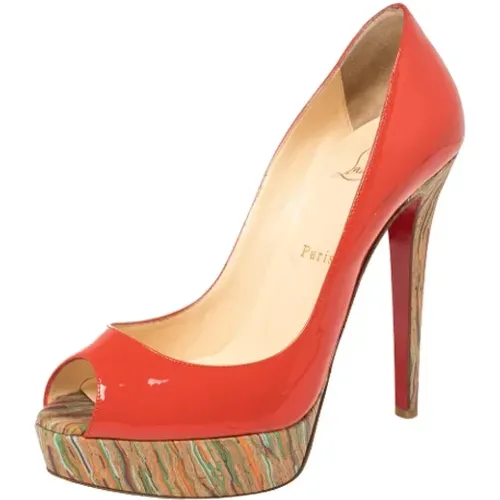 Pre-owned Leather heels , female, Sizes: 5 1/2 UK - Christian Louboutin Pre-owned - Modalova