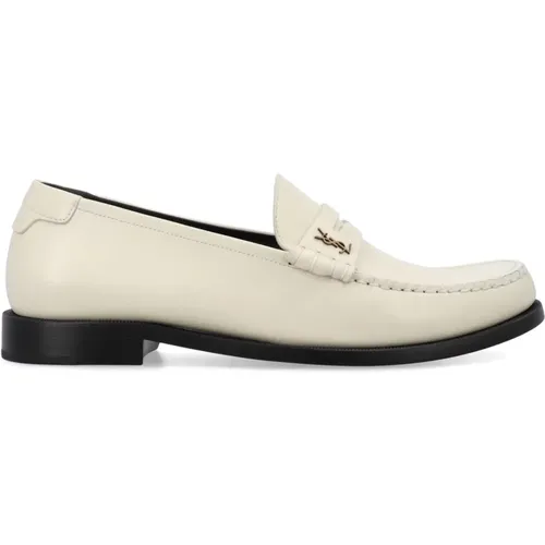 Closed Pearl Penny Loafer Shoes , male, Sizes: 7 1/2 UK, 9 1/2 UK, 9 UK, 7 UK, 8 UK, 8 1/2 UK - Saint Laurent - Modalova