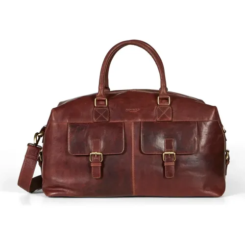 Leather Weekend Bag , male, Sizes: ONE SIZE - Howard London - Modalova