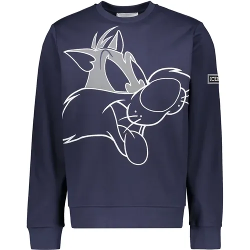 Bestickter Baumwoll-Sweatshirt - Iceberg - Modalova