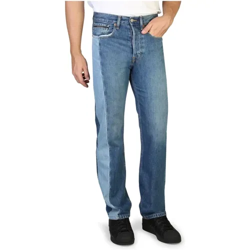 Jeans in einfarbigem Design mit Knopfverschluss , Herren, Größe: W30 - Calvin Klein - Modalova